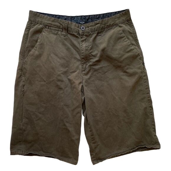 Hurley Dark Khaki Green Cotton Short - Men’s 32 - Picture 1 of 6